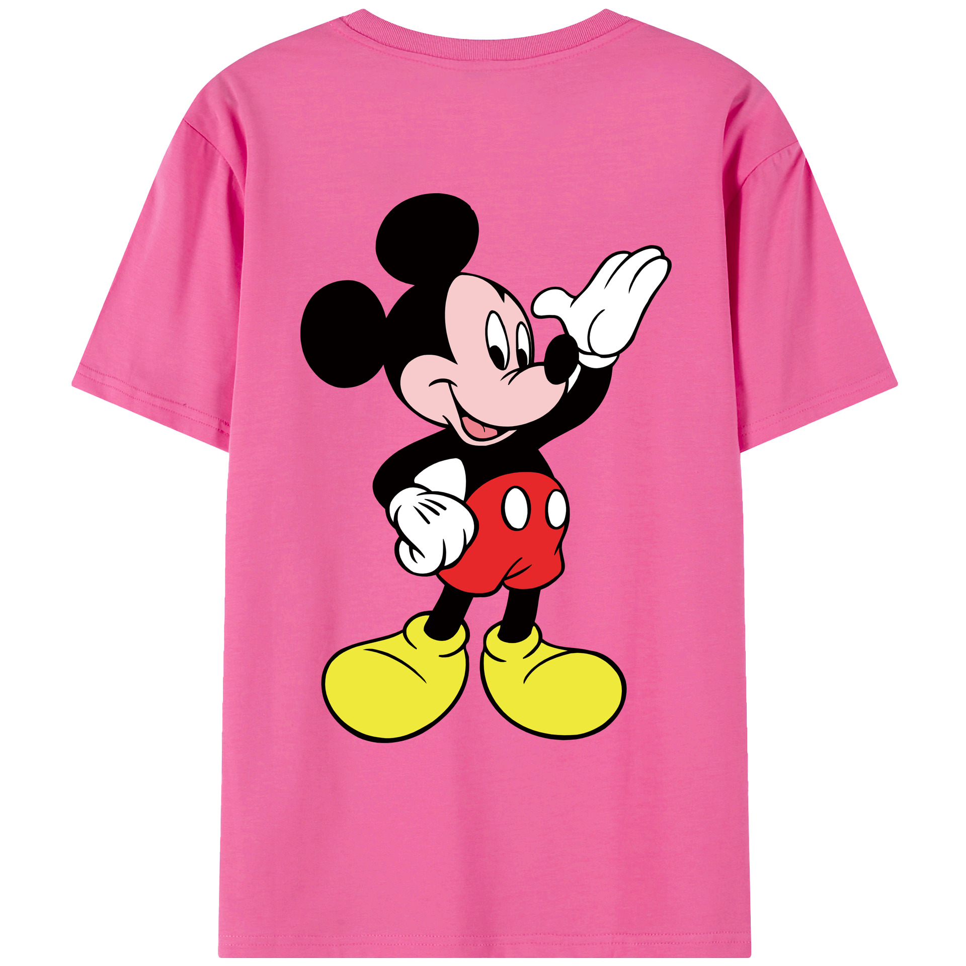 （画像用） ミッキーマウス Mickey Mouse レディース半袖Tシャツ(バックプリント)